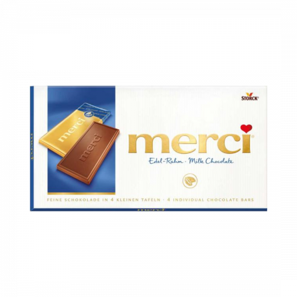 Merci Edel-Rahm, 4 Mini-Tafelschokoladen